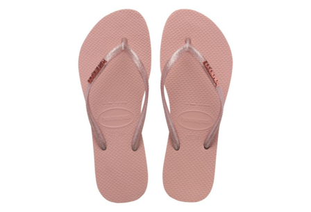 Havaianas Slim Logo Metallic Rose Gold