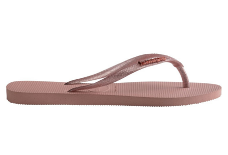 Havaianas Slim Logo Metallic Rose Gold