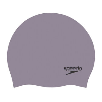 Speedo Badmuts Plain Moulded Silicone Zilvergrijs