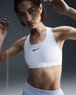 NIKE DRI-FIT SWOOSH WOMEN&#039;S BRA - DX6821-100 - WIT