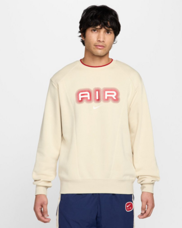 Nike NSW SWEATER AIR CREW FLEECE- HM0177-229 - LIGHT KAKI